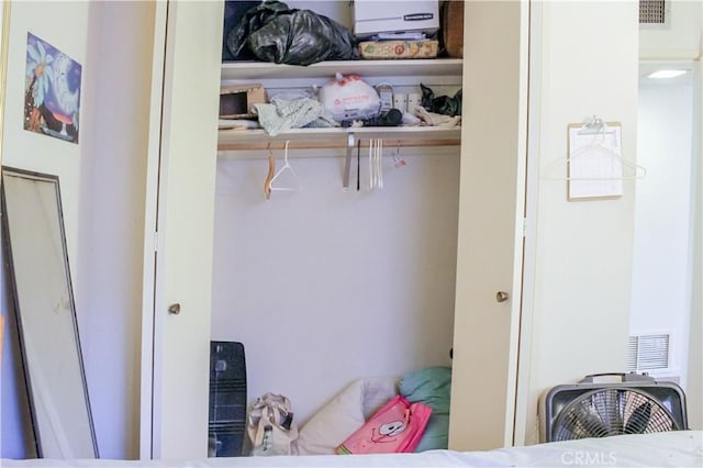 closet with visible vents