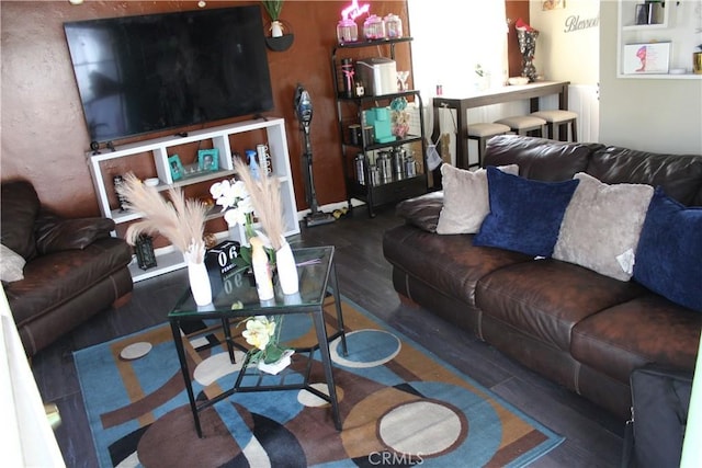 living room featuring wood finished floors