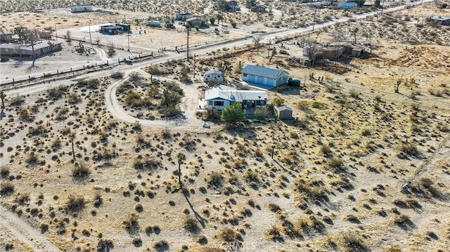 aerial view with a desert view