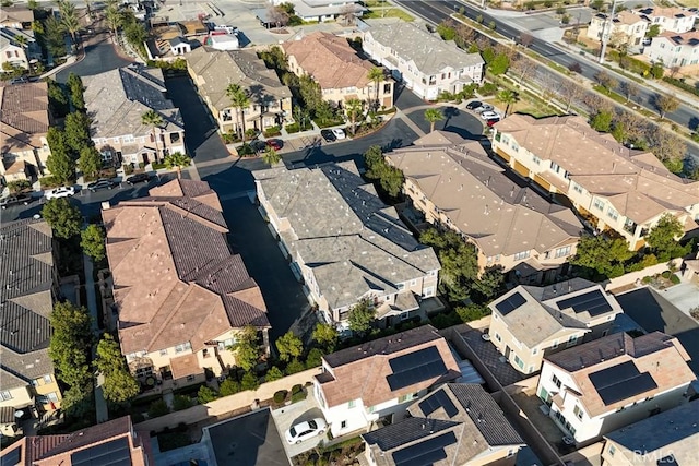 drone / aerial view with a residential view