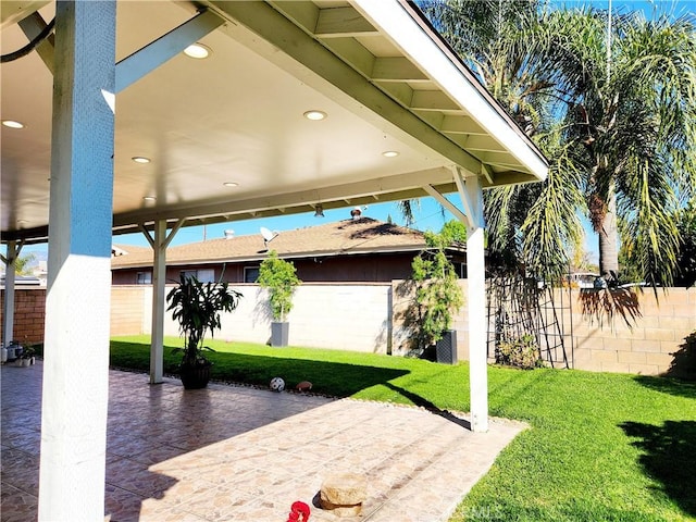 view of patio with fence