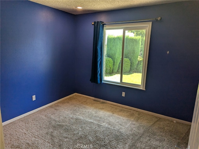 spare room with carpet floors, plenty of natural light, and baseboards