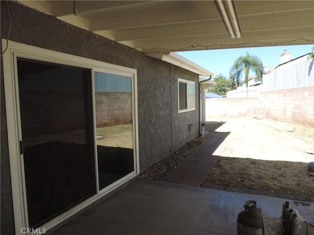 view of patio / terrace featuring a fenced backyard