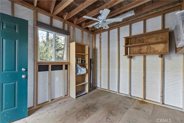 1779 Virginia St, Wrightwood, CA 92397 - storage featuring a ceiling fan