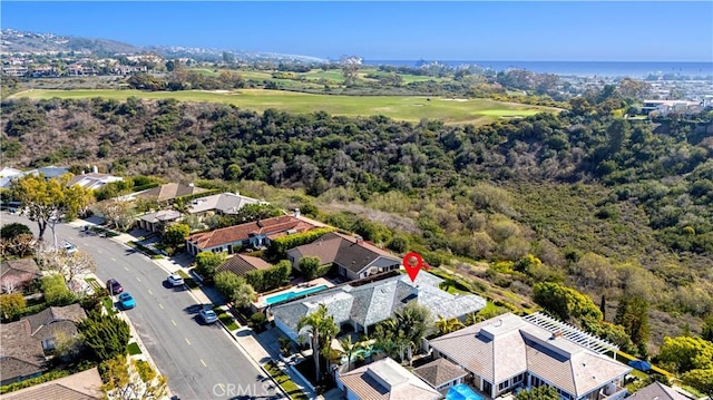 aerial view featuring a residential view