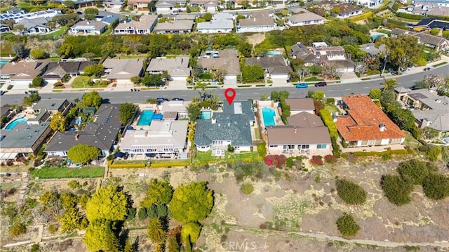 bird's eye view with a residential view