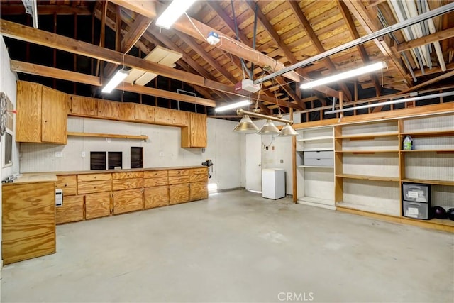 basement featuring a garage