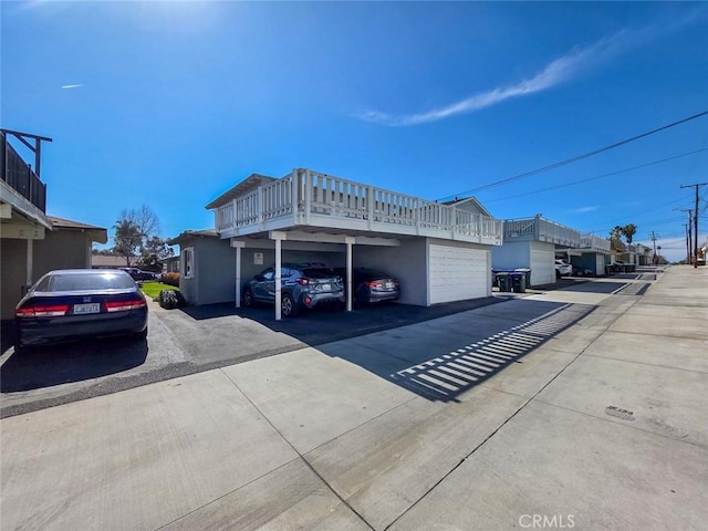 view of home's exterior featuring a garage