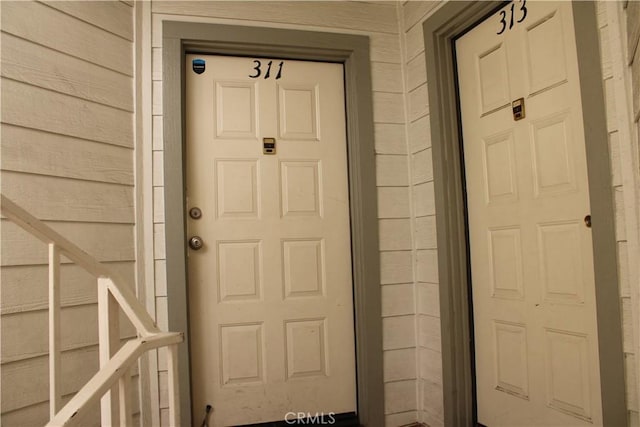 view of doorway to property