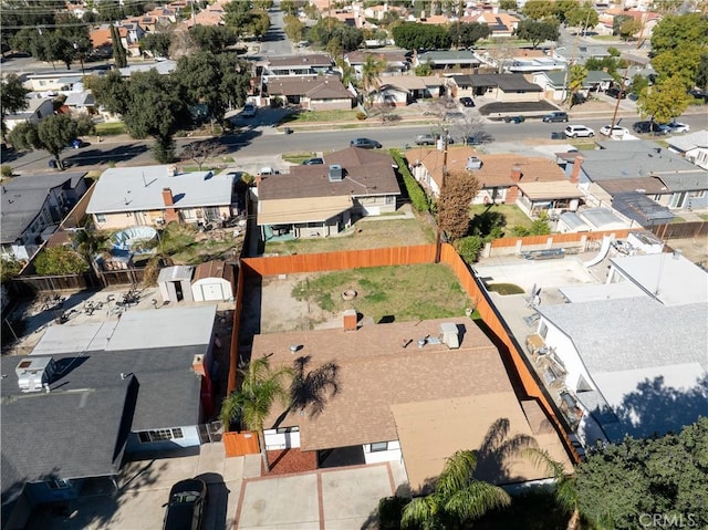 drone / aerial view with a residential view