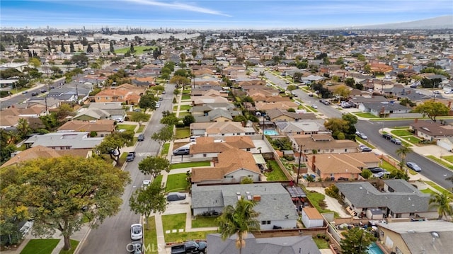 drone / aerial view with a residential view