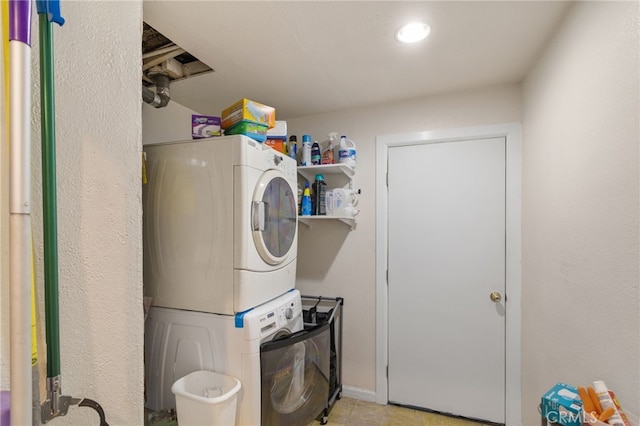 19309 Tillman Ave, Carson, CA 90746 - laundry room with stacked washer / drying machine