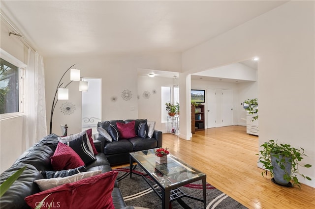 19309 Tillman Ave, Carson, CA 90746 - living room featuring light wood-style floors and vaulted ceiling