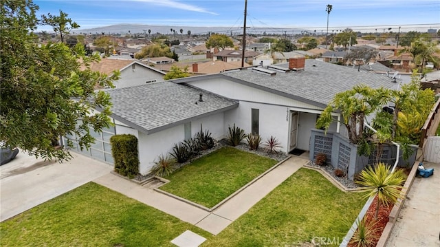 drone / aerial view with a residential view