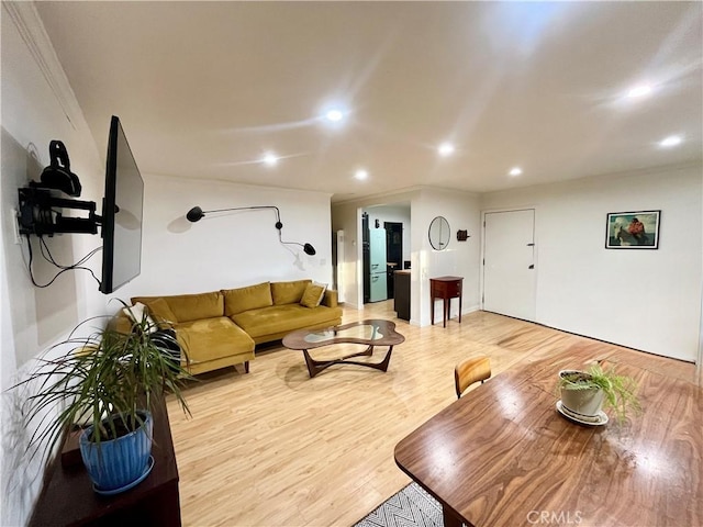 5001 Stoney Creek Rd Unit 356, Culver City, CA 90230 - living room with recessed lighting and light wood-style flooring