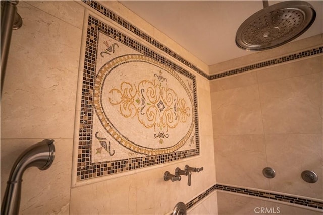 details with tiled shower