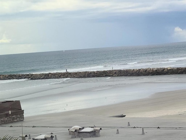 water view with a view of the beach