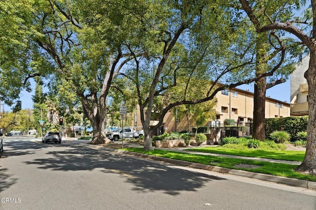 view of street with curbs and sidewalks