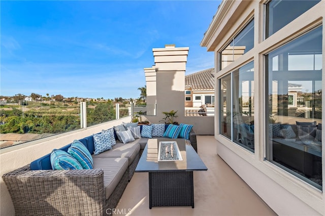 balcony with outdoor lounge area