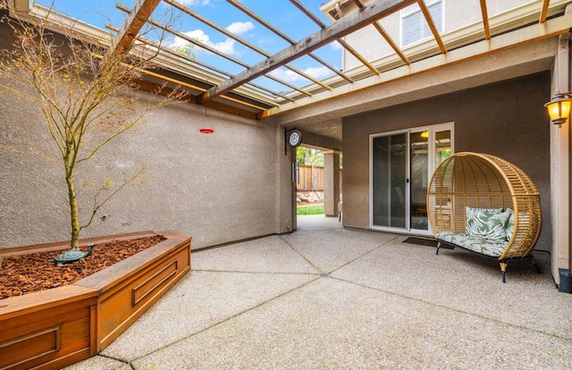 view of patio / terrace with a pergola