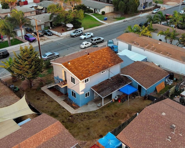 bird's eye view with a residential view