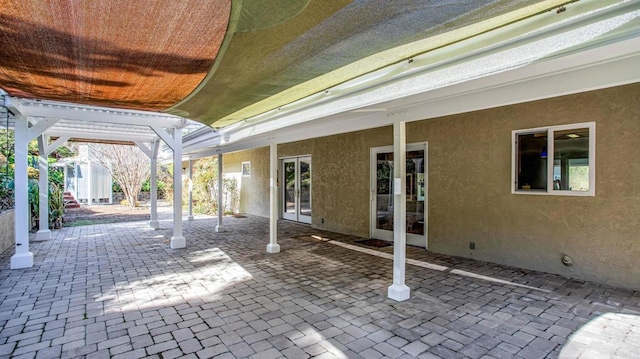 view of patio / terrace featuring a pergola