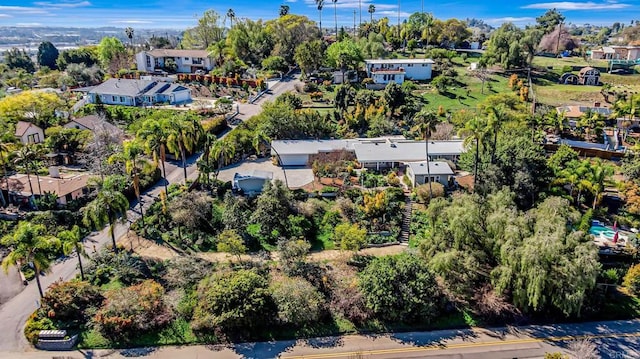 aerial view with a residential view