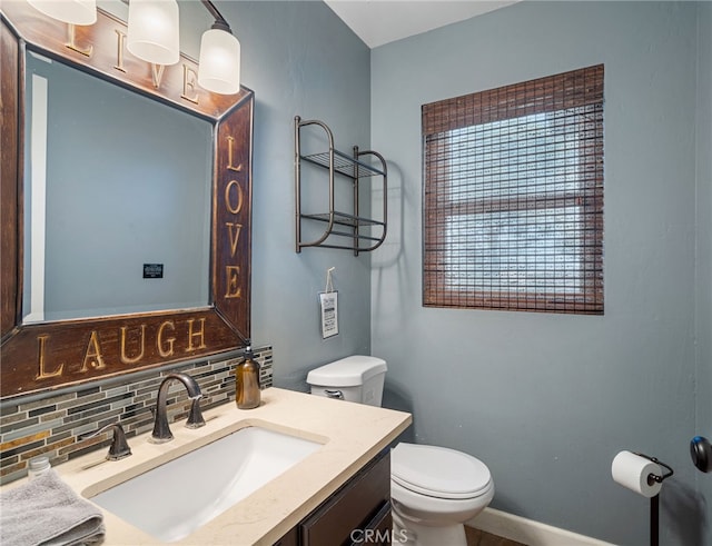 38270 Calaveras Rd, Temecula, CA 92592 - bathroom featuring toilet, tasteful backsplash, and vanity