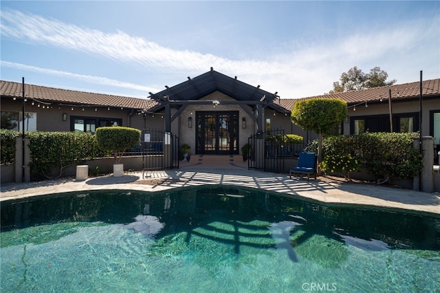 38270 Calaveras Rd, Temecula, CA 92592 - view of swimming pool featuring french doors