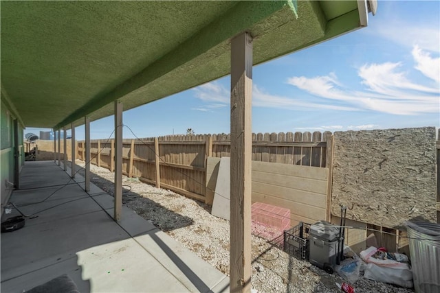 view of patio / terrace featuring a fenced backyard