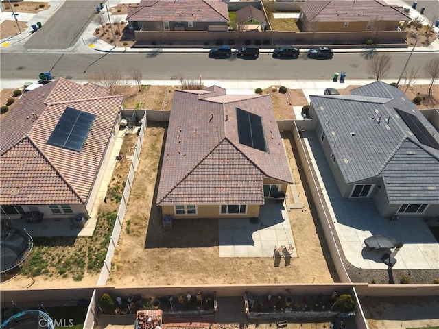 aerial view featuring a residential view