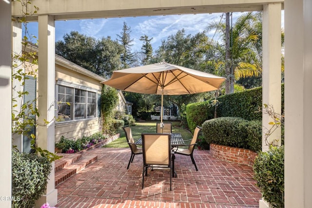 view of patio / terrace featuring outdoor dining area