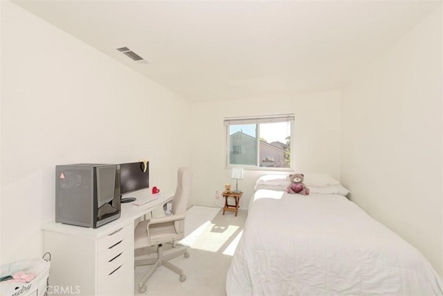 bedroom with carpet and visible vents