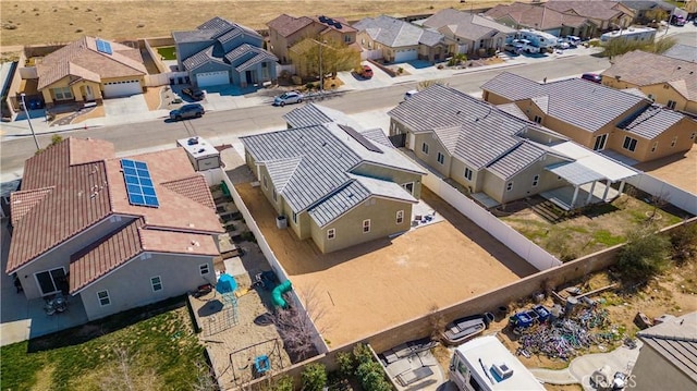 aerial view with a residential view