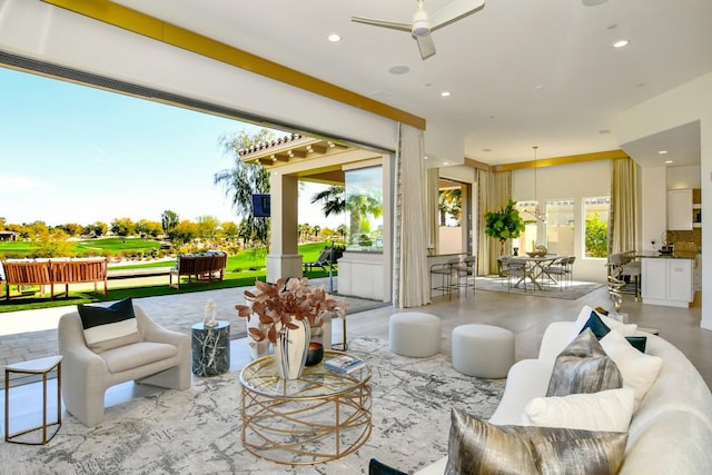75851 Via Pisa, Indian Wells, CA 92210 - living area with recessed lighting