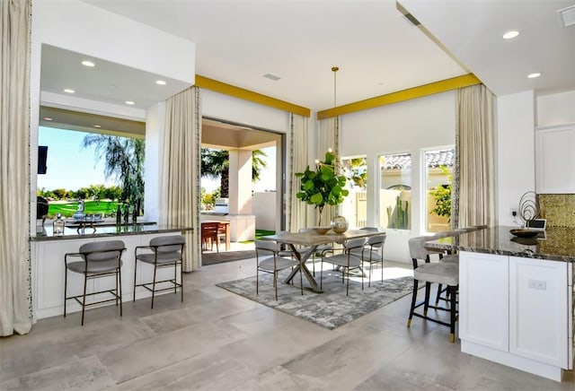 75851 Via Pisa, Indian Wells, CA 92210 - dining area with plenty of natural light, visible vents, and recessed lighting