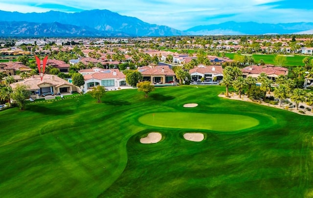 75851 Via Pisa, Indian Wells, CA 92210 - bird's eye view featuring a residential view, a mountain view, and golf course view