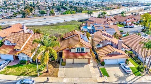 bird's eye view with a residential view