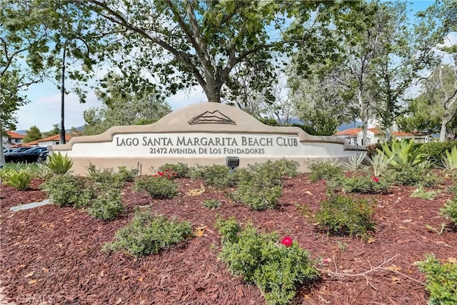 view of community sign