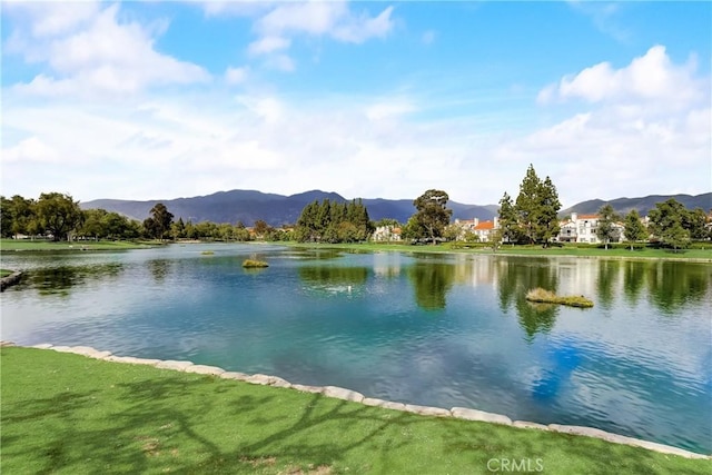 property view of water with a mountain view