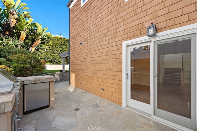 view of patio featuring area for grilling