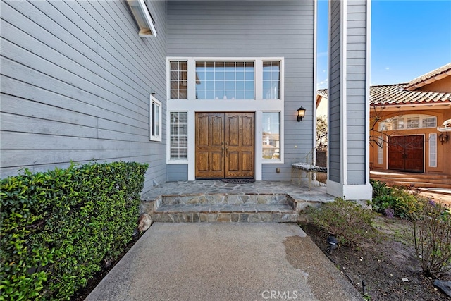 view of doorway to property