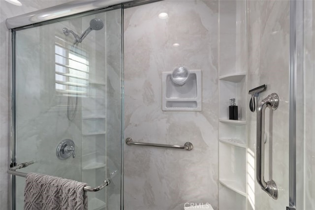 full bathroom with a stall shower