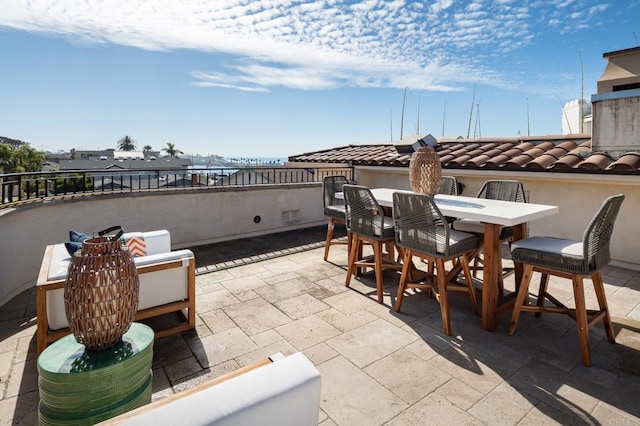 view of patio featuring outdoor dining space