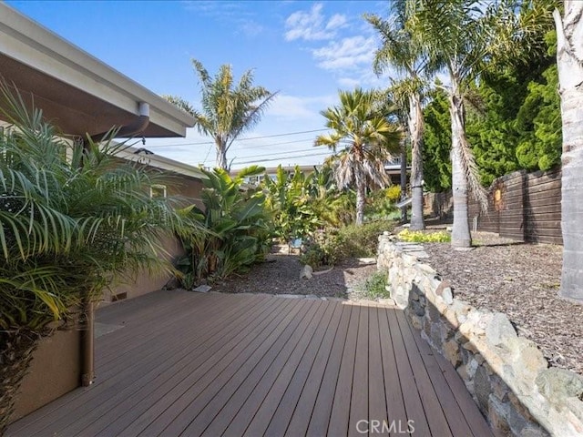 wooden terrace with fence