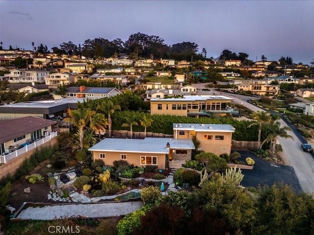 drone / aerial view with a residential view