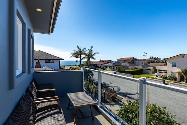 balcony with a residential view