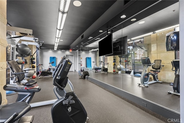 view of exercise room