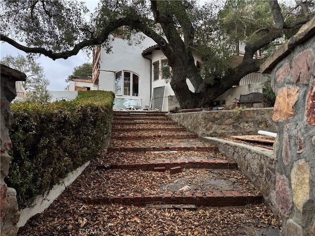 view of stairway