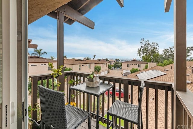 balcony with a residential view